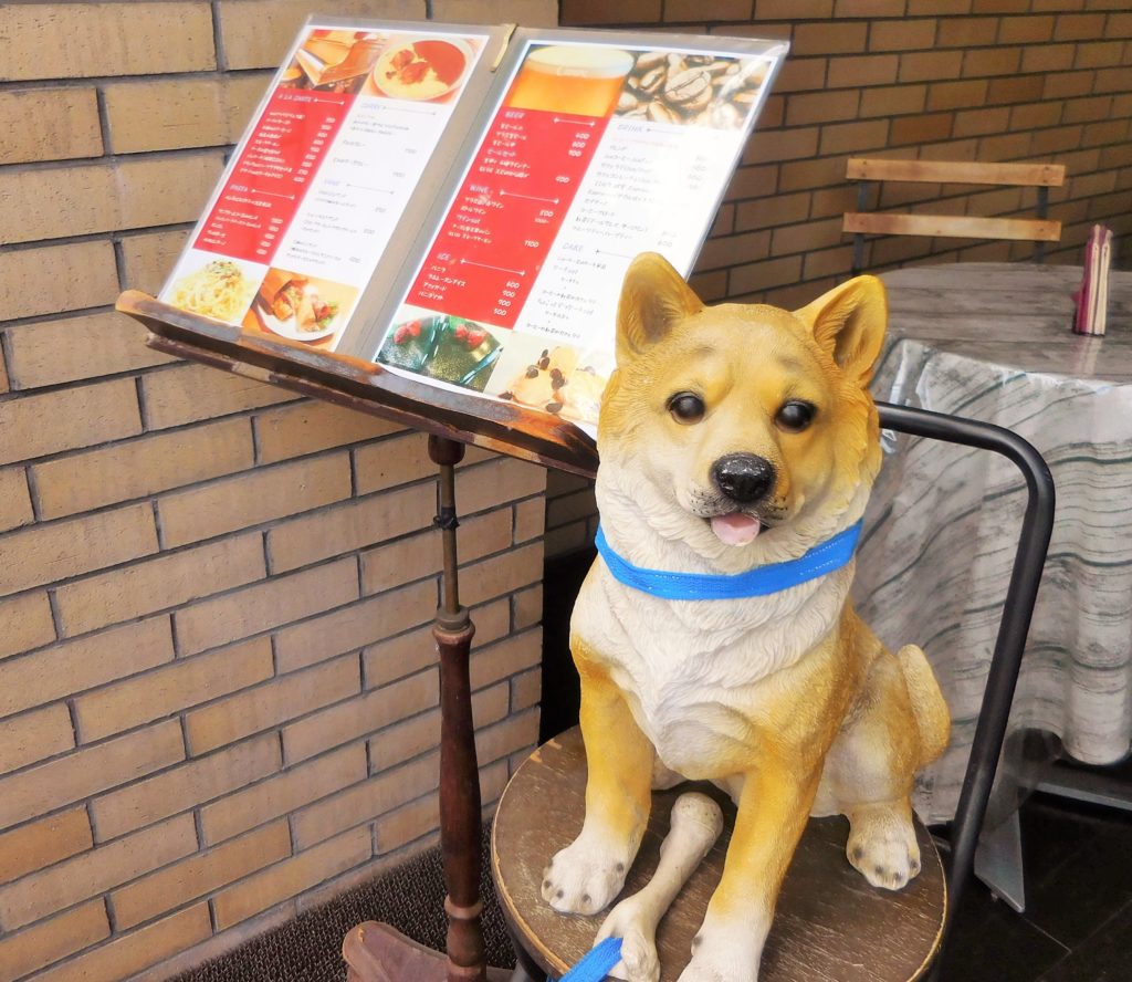 カフェタカギクラヴィア看板犬の写真